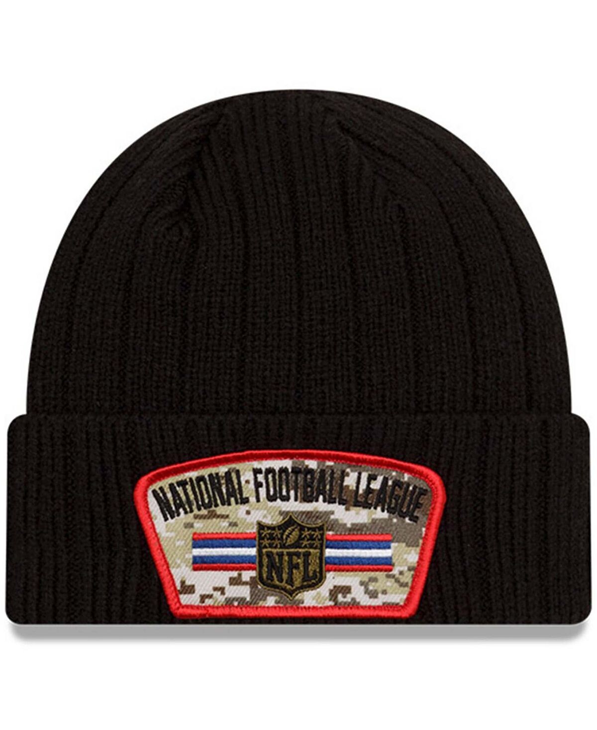 

Мужская черная вязаная шапка с манжетами НФЛ 2021 Salute To Service New Era