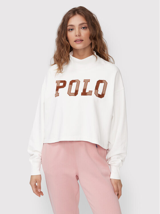 

Толстовка оверсайз Polo Ralph Lauren, белый
