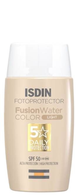 Isdin Fotoprotector Fusion Water SPF50 красящий крем с фильтром, light isdin fusion water pediatrics 50ml