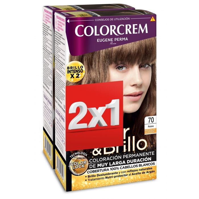 

Краска для волос Tintes Pack 2x1 Colorcrem, 70 Rubio
