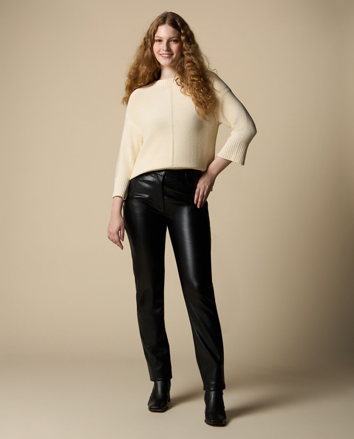 

Женские брюки из экокожи NICE&CHIC, черный