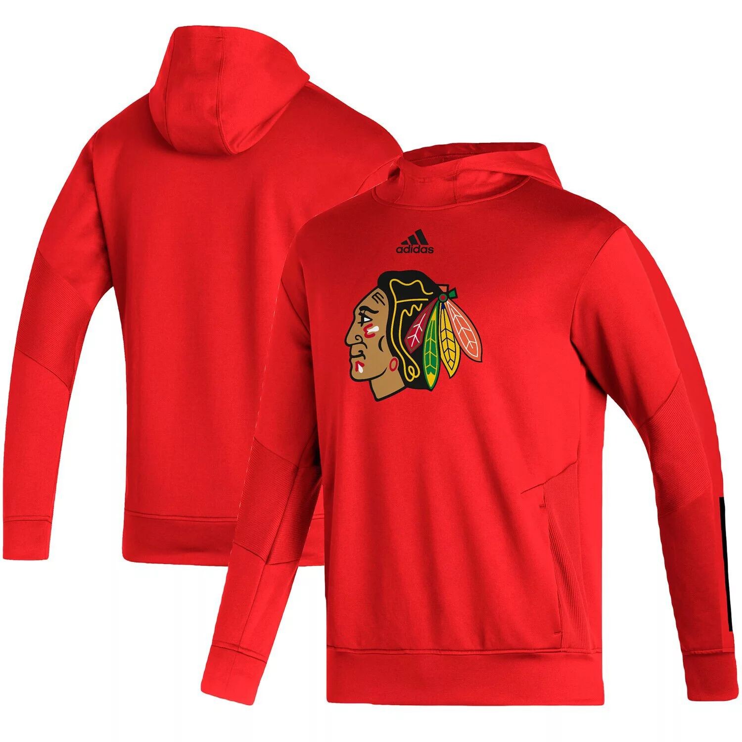 

Мужская толстовка с капюшоном adidas Red Chicago Blackhawks Training AEROREADY
