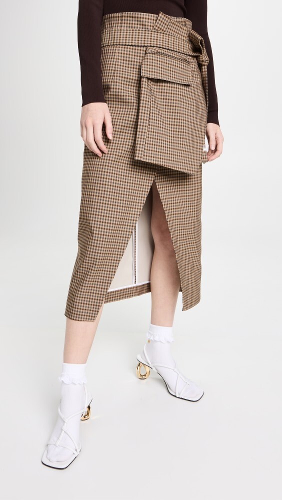 

Юбка A.W.A.K.E. MODE Deconstructed Basque Detail Wrap, бежевый
