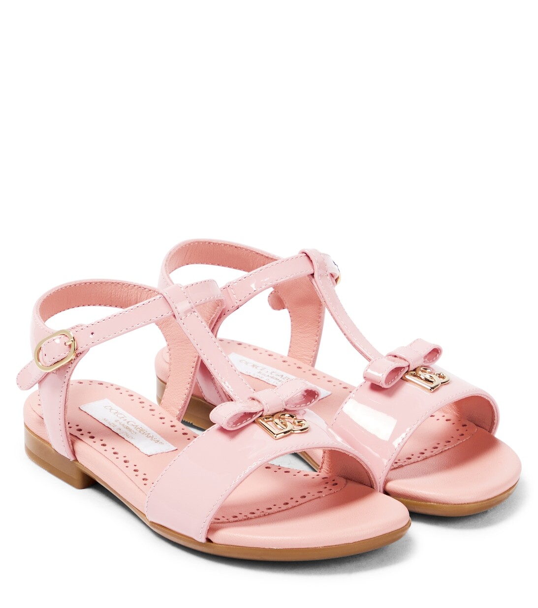 

Сандалии из лакированной кожи Dolce&Gabbana, розовый