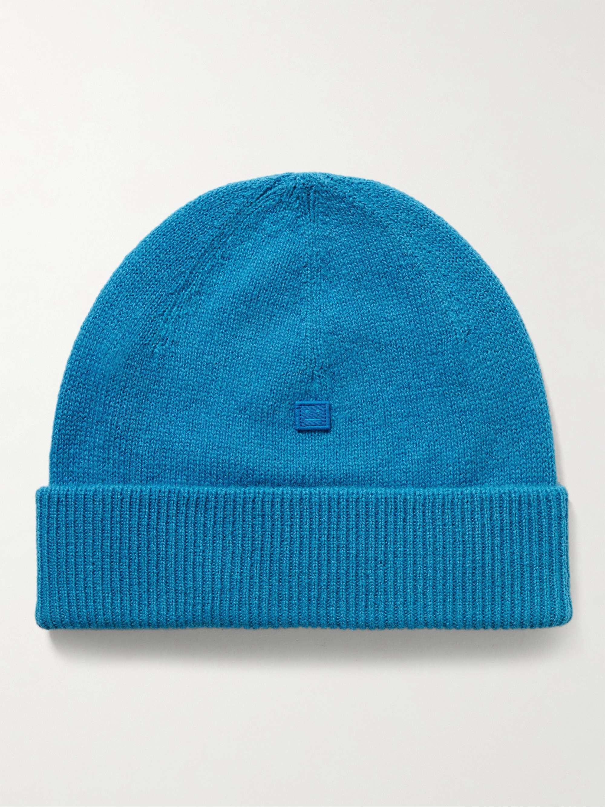 Шерстяная шапка с логотипом ACNE STUDIOS, синий синяя шерстяная шапка бини из денима acne studios