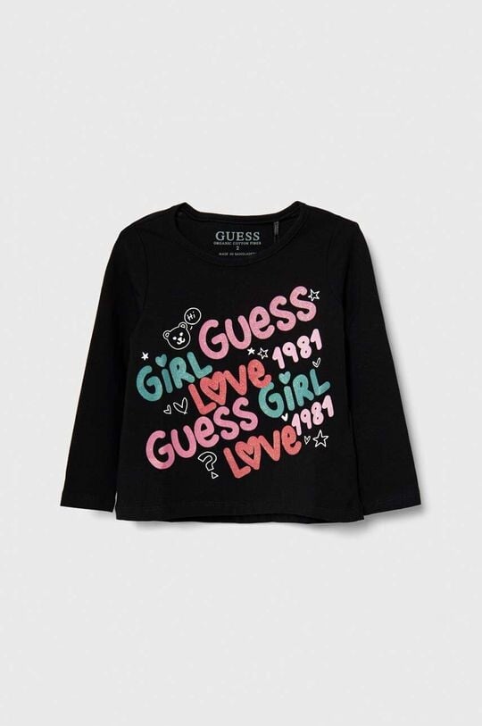 

Детская футболка с длинными рукавами Guess, черный