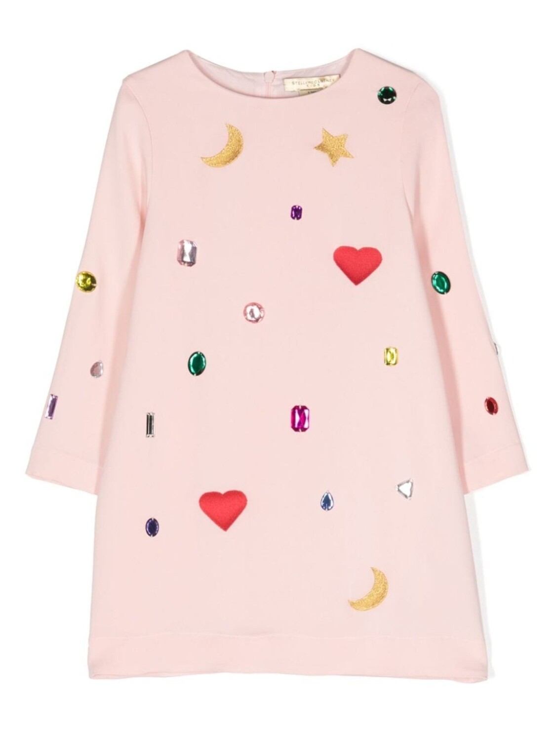 

Stella McCartney Kids декорированное платье с длинными рукавами, розовый