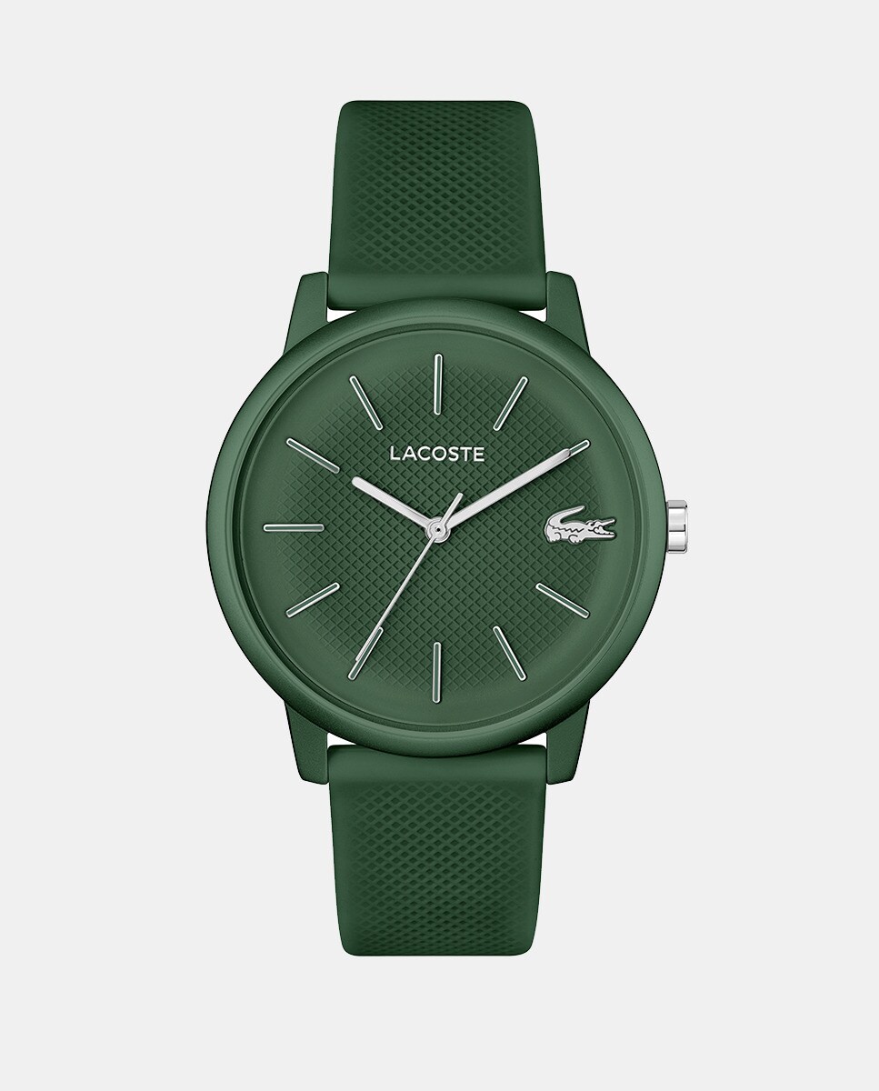 Lacoste 12.12 Move 2011238 Зеленые силиконовые мужские часы Lacoste, зеленый силиконовый чехол зеленый карбон на meizu mx6 мейзу мх6