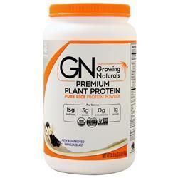 цена Growing Naturals Растительный протеин премиум-класса - Чистый рисовый протеиновый порошок Vanilla Blast 930 грамм