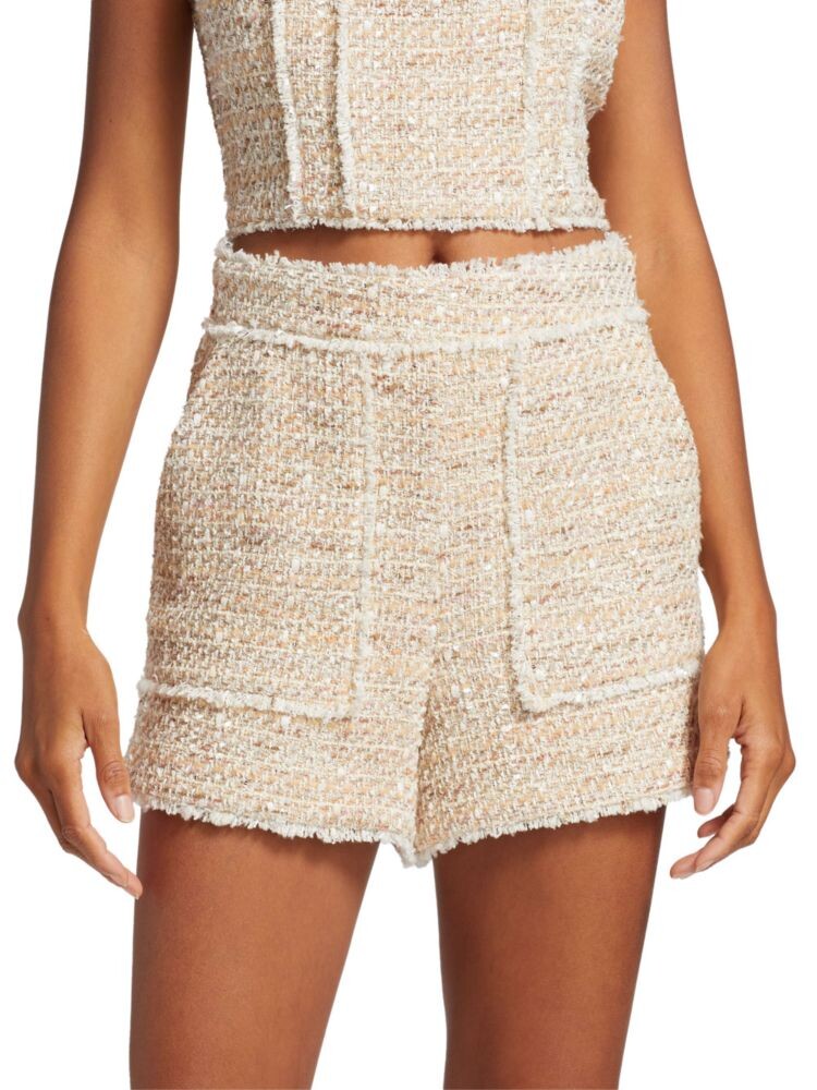 

Твидовые шорты Edie Ramy Brook, цвет Beige Multi