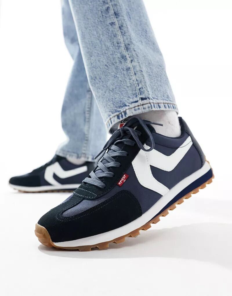 

Кроссовки Levi's Stryder из темно-синей кожи с логотипом