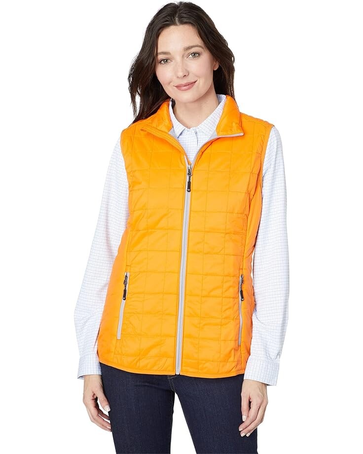 

Утепленный жилет Cutter & Buck Rainier Primaloft Eco Full Zip, цвет Satsuma