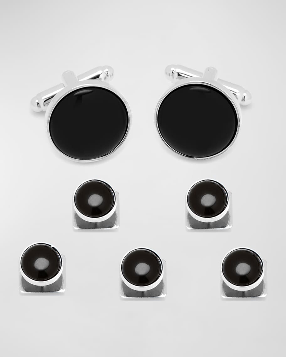 

Мужские запонки из черного оникса, набор из 5 заклепок Cufflinks Inc.
