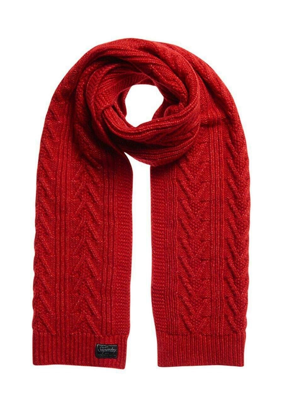 

Шарф CABLE LUX Superdry, огненный мергель