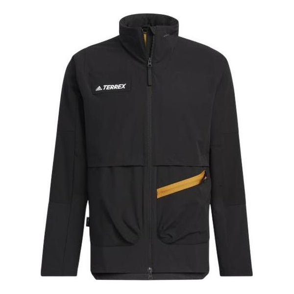 Куртка adidas Solid Color Logo Zipper Hooded Jacket Black, черный solid color zipper drawstring hooded crop tops