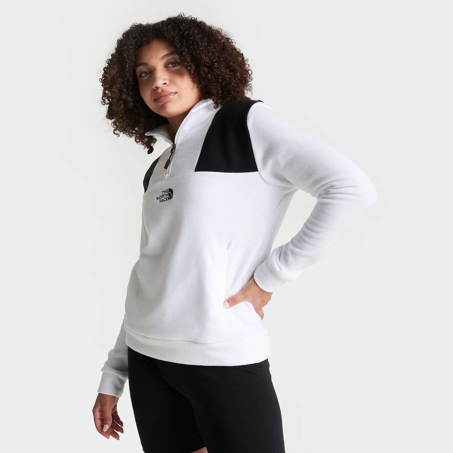 

Женский свитшот с молнией без четверти The North Face Bonete, белый