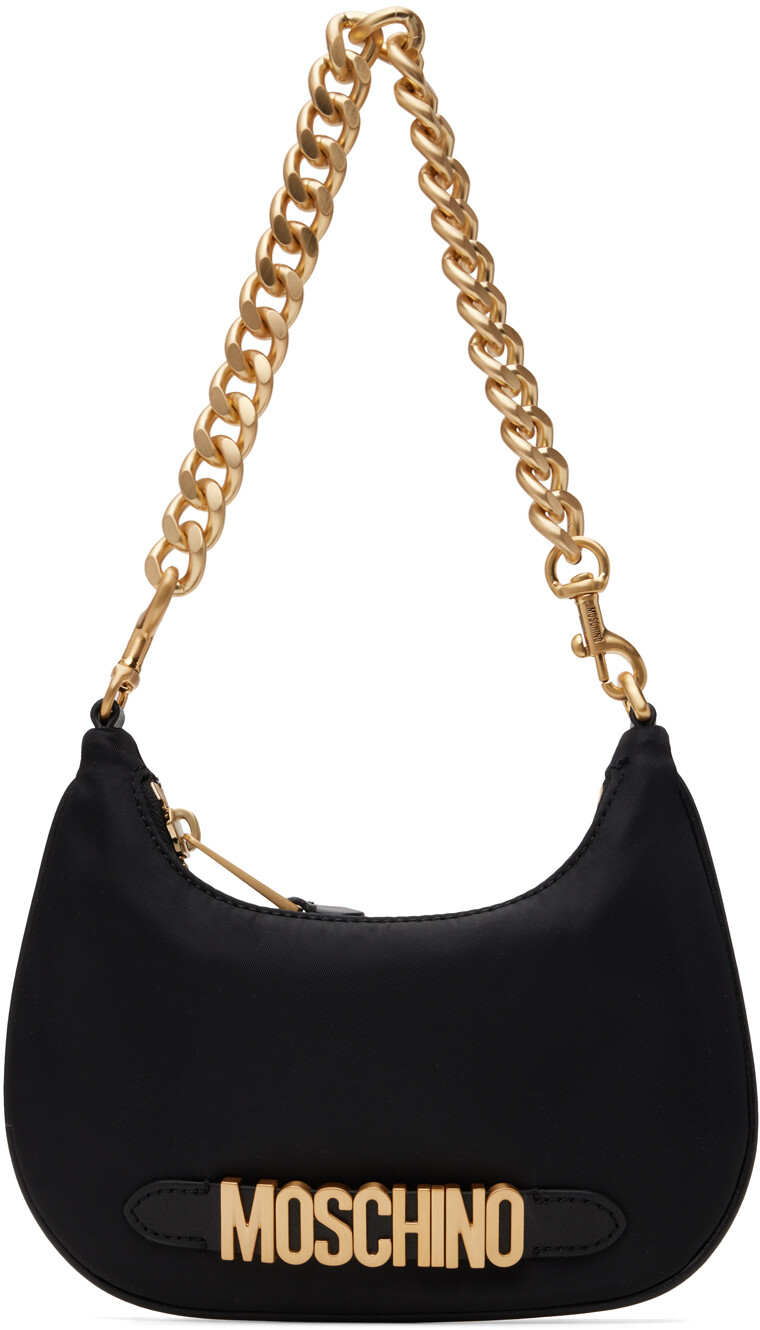 

Черная сумка с логотипом Moschino, цвет Fantasy black