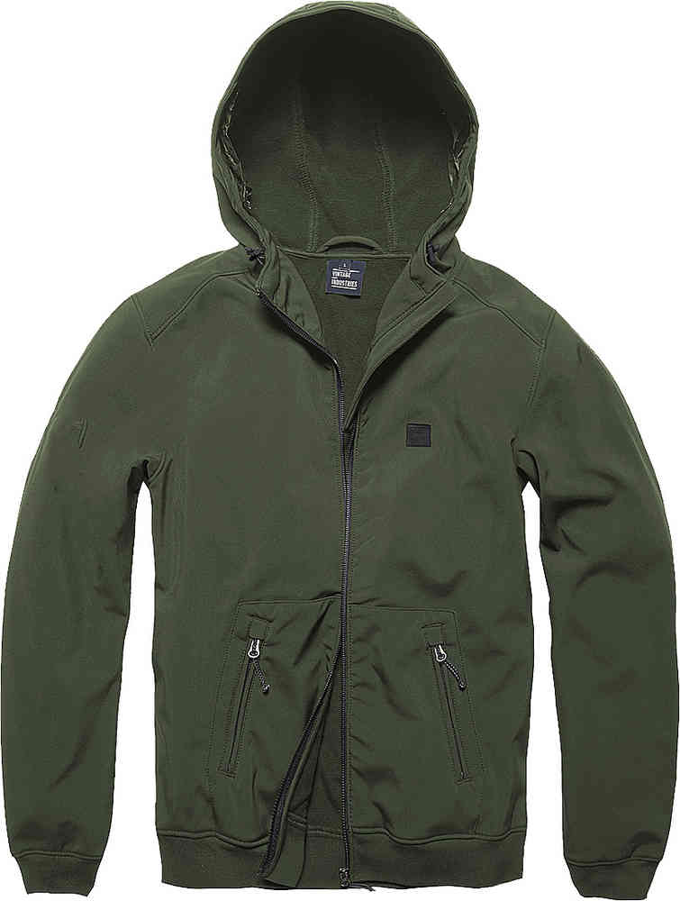 Куртка Ashore Softshell Vintage Industries, темно-зеленый