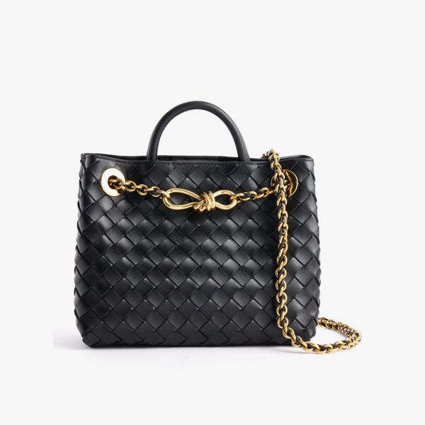 

Маленькая кожаная сумка andiamo с верхней ручкой Bottega Veneta, черный