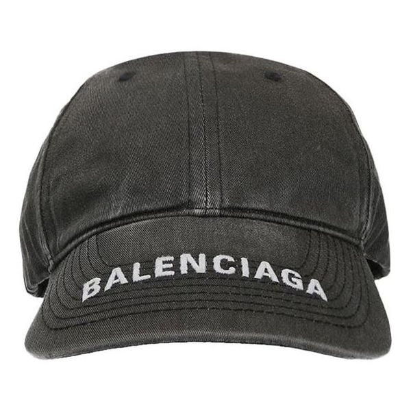 Кепка Balenciaga Washed Denim Logo Baseball Cap 'Black/White', черный alice in chains unisex denim hat can adjust denim cap baseball cap black
