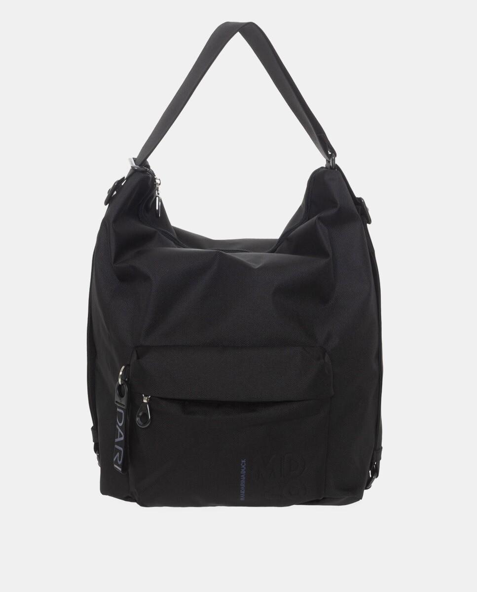 

Черный хобо, трансформируемый в рюкзак на молнии Mandarina Duck, черный