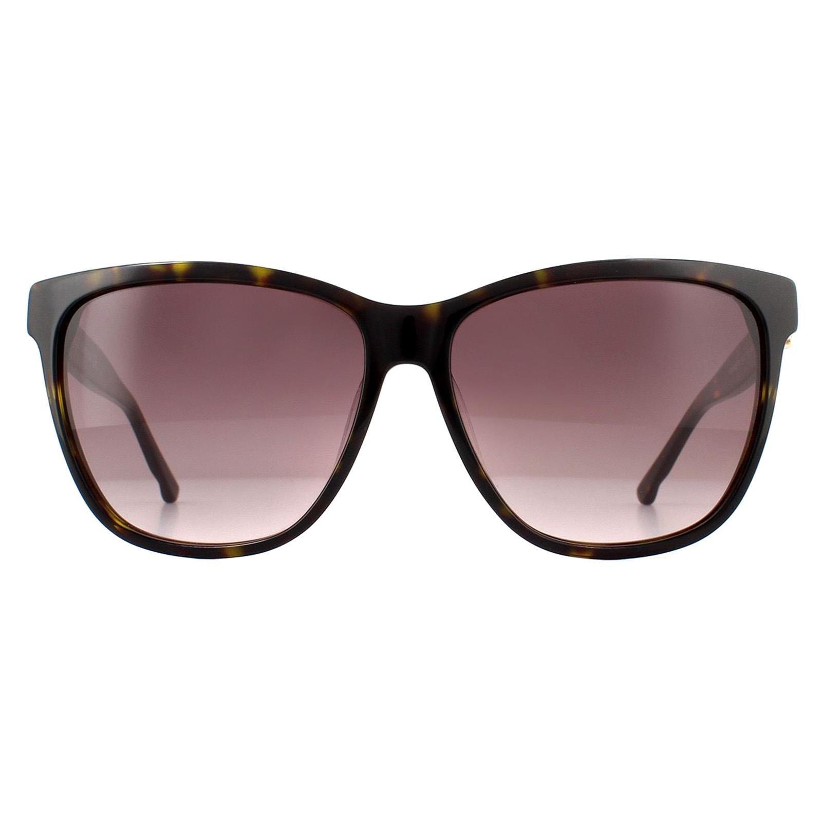 Квадратные темные гаванно-коричневые солнцезащитные очки с градиентом Swarovski, коричневый