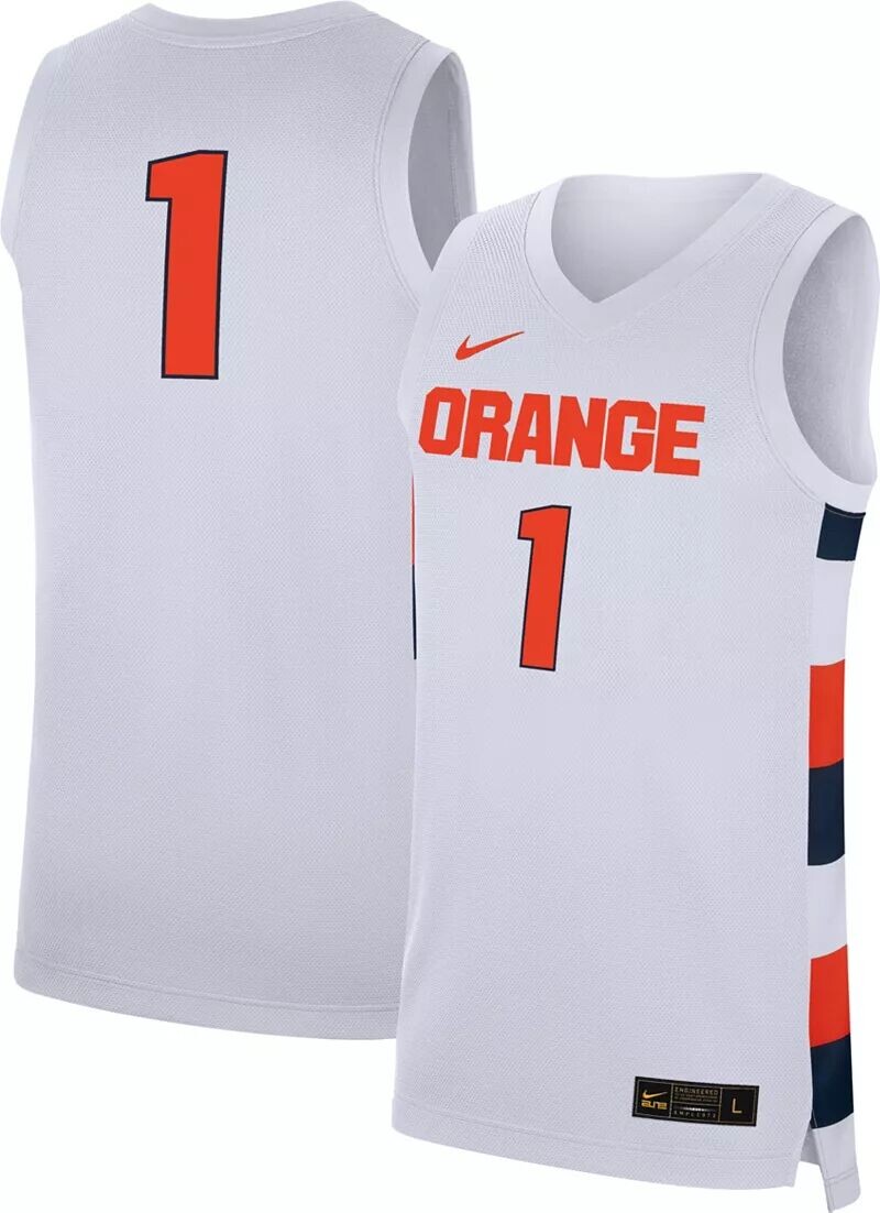 

Мужская баскетбольная белая майка Nike Syracuse Orange #1 Replica