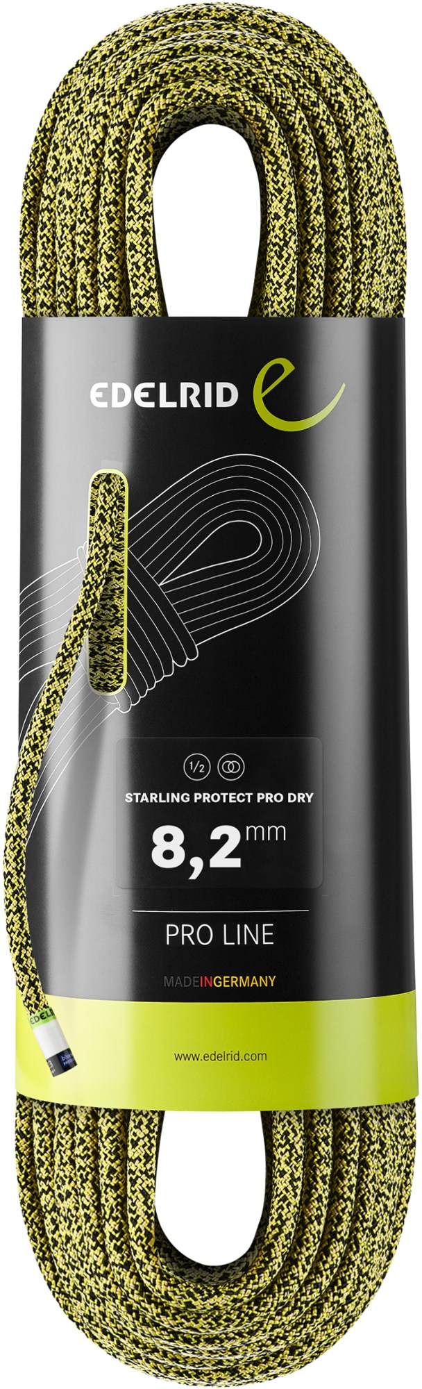 цена Сухая веревка Starling Protect Pro 8,2 мм x 70 м Edelrid, желтый