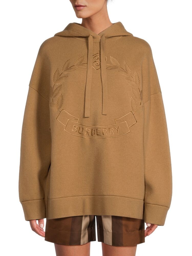

Толстовка из кашемира с вышивкой Burberry, бежевый