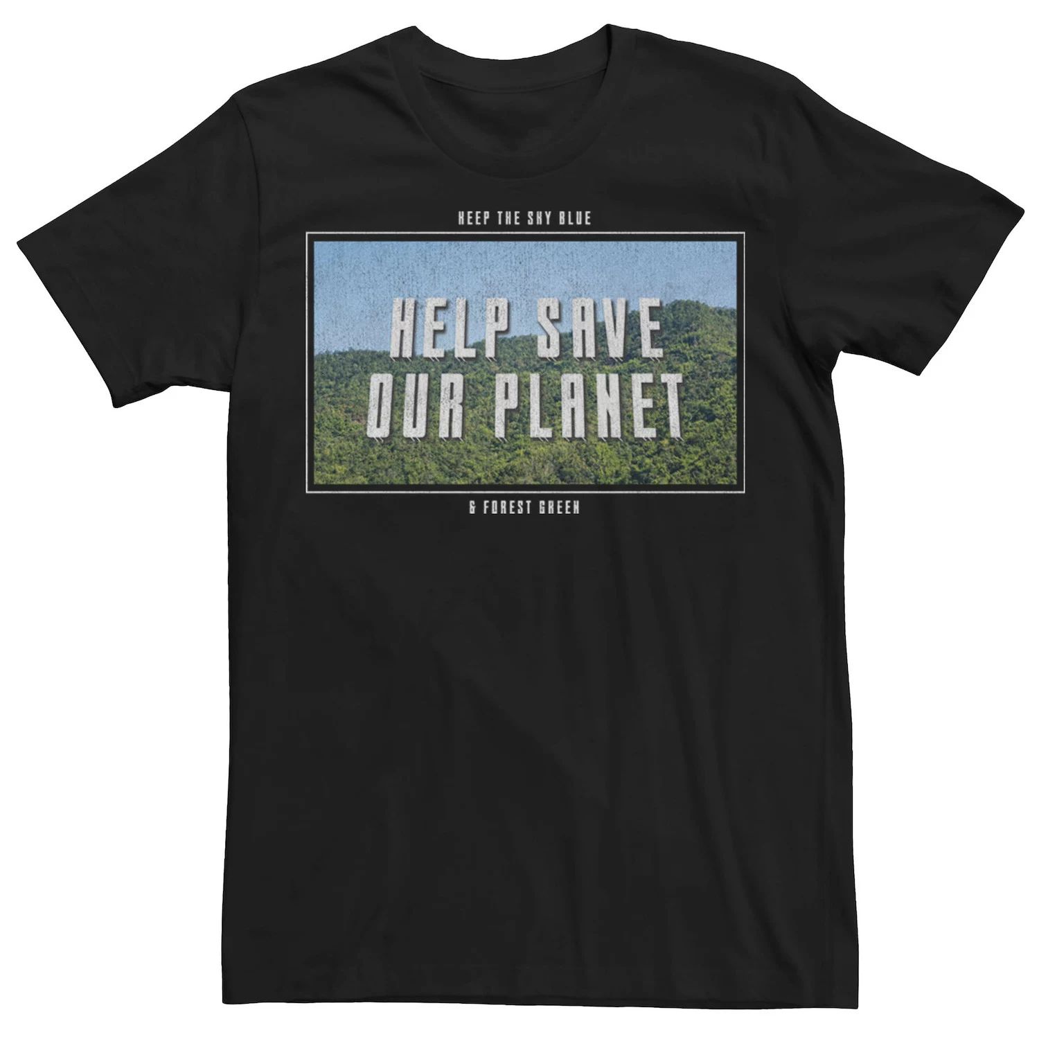 Мужская футболка с портретом ко Дню Земли «Помогите спасти нашу планету» Licensed Character