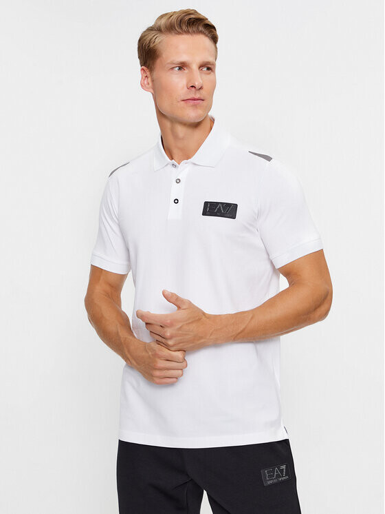 

Рубашка поло стандартного кроя Ea7 Emporio Armani, белый