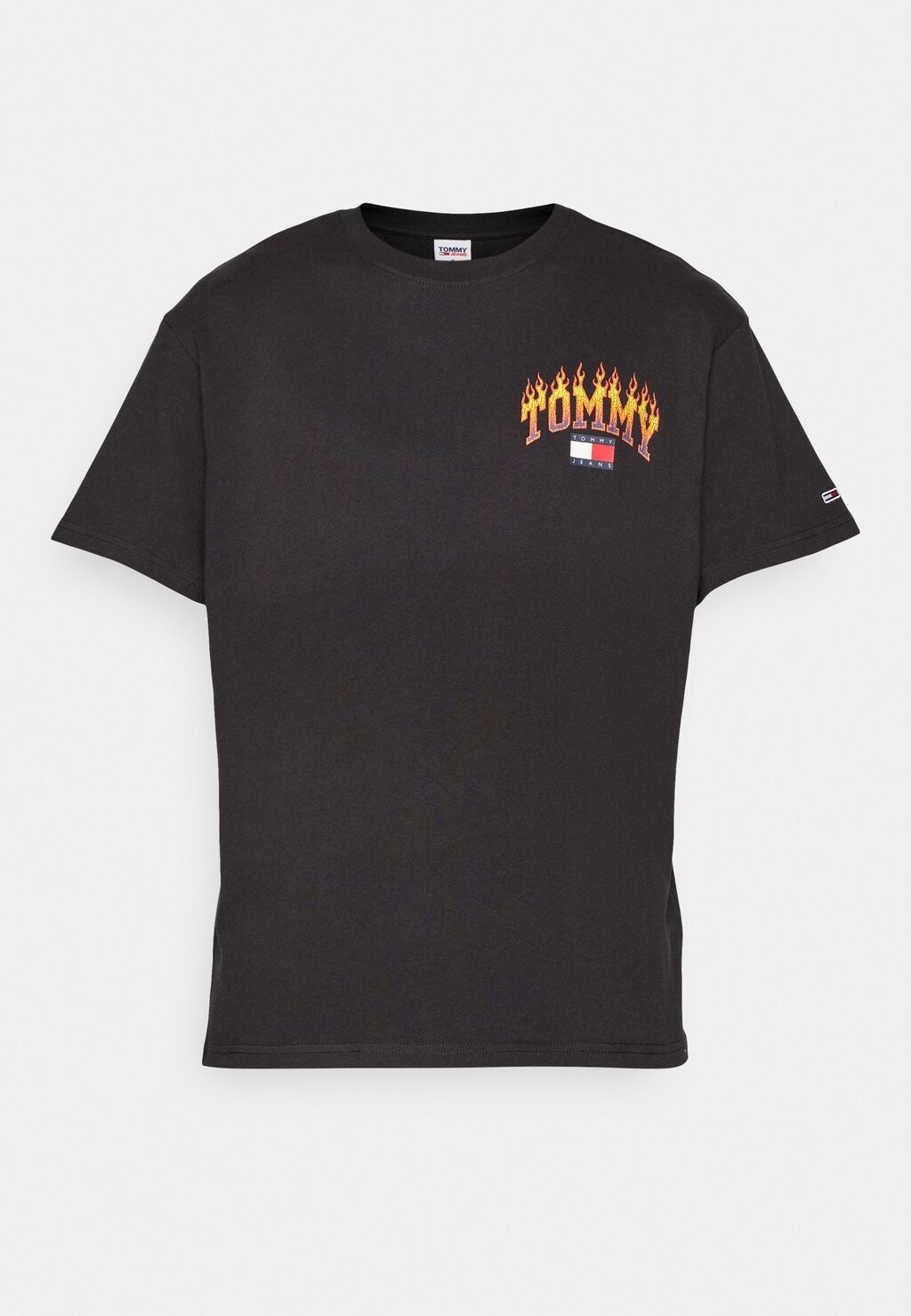 

Футболка с принтом Tommy Jeans VINTAGE FLAME TEE UNISEX, цвет black