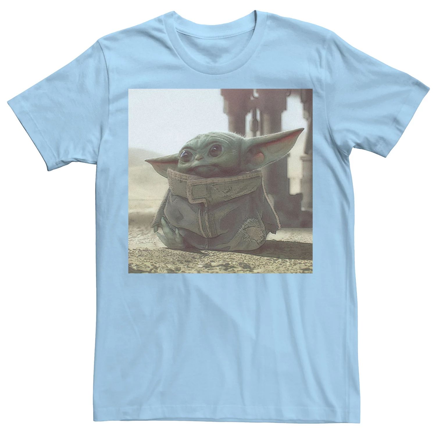 Мужская футболка с плакатом «Звездные войны, мандалорец, ребенок, известный как Малыш Йода» Star Wars, светло-синий мужская футболка с плакатом звездные войны мандалорец ребенок известный как малыш йода star wars светло синий