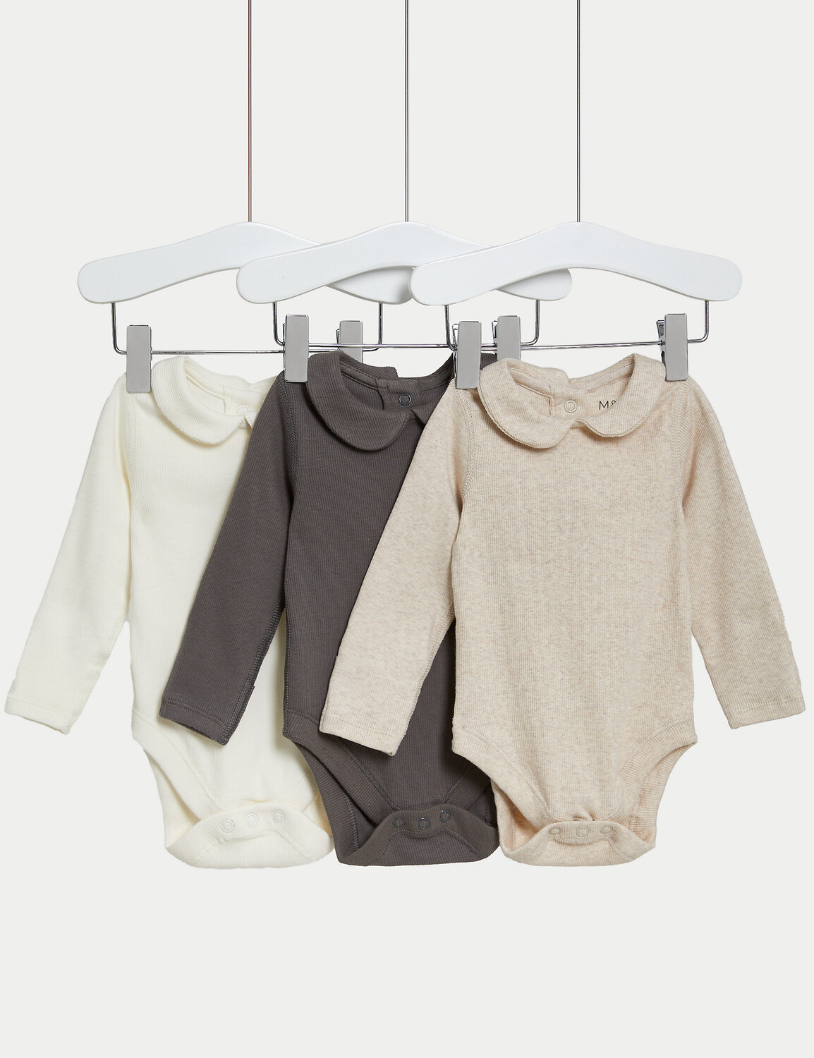 

3 боди из хлопка (от 6½ фунтов до 3 лет) Marks & Spencer