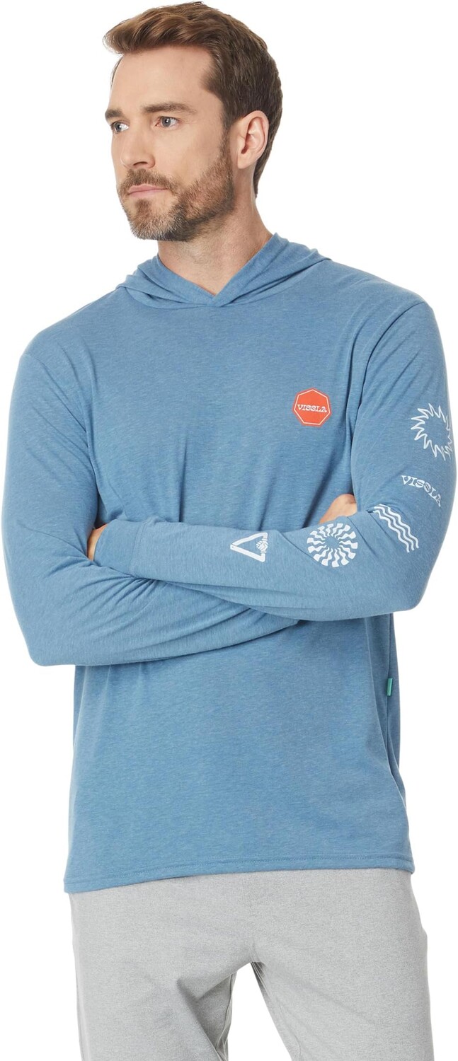 

Футболка с длинными рукавами Lineup Comp Lite Performance VISSLA, цвет Harbor Blue