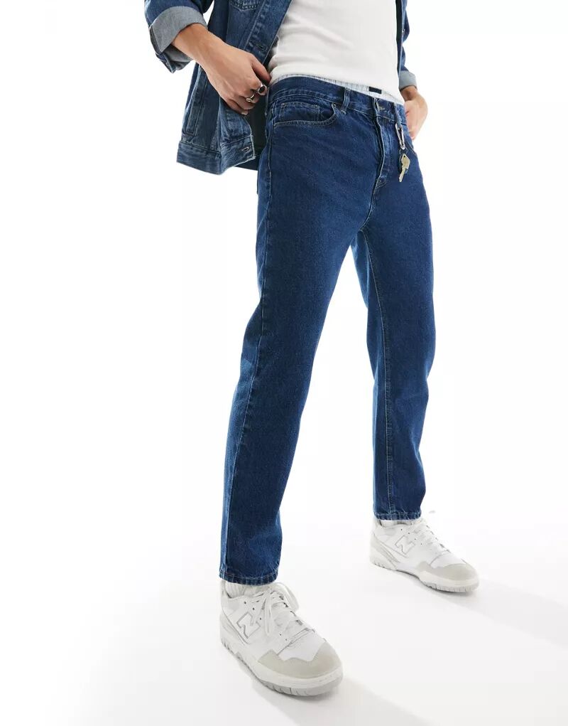 Скальперы – укороченные джинсы темно-синего цвета Scalpers скальперы – тканевая сумка черного цвета scalpers
