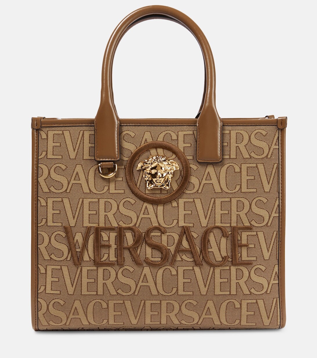 

Маленькая сумка-тоут Versace Allover Versace, коричневый