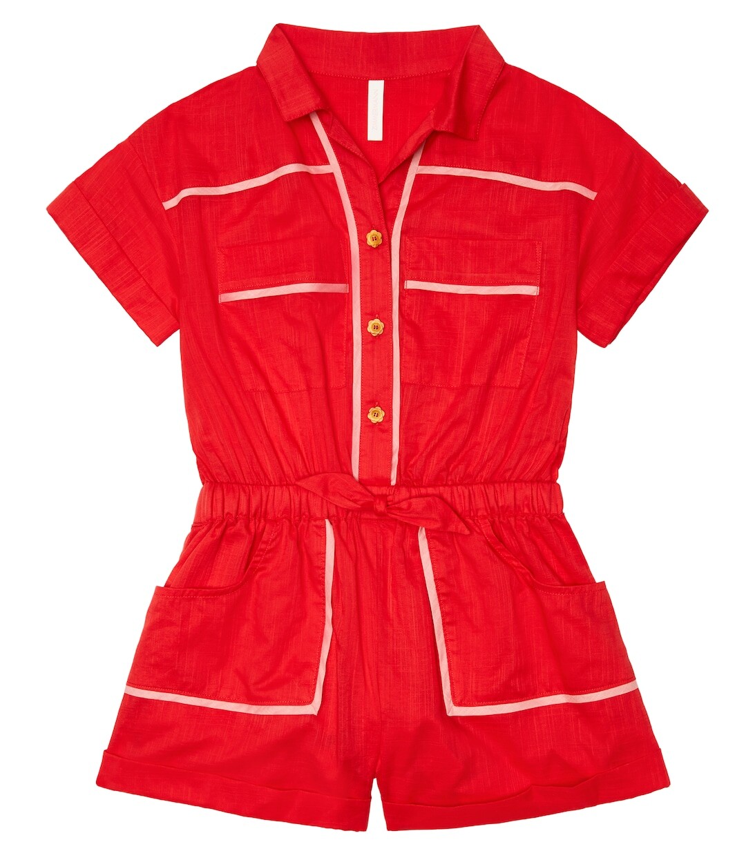 

Комбинезон Clover из хлопка Zimmermann Kids, красный