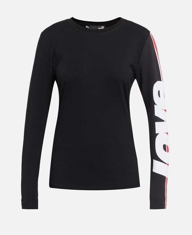 

Топ с длинными рукавами Love Moschino, черный