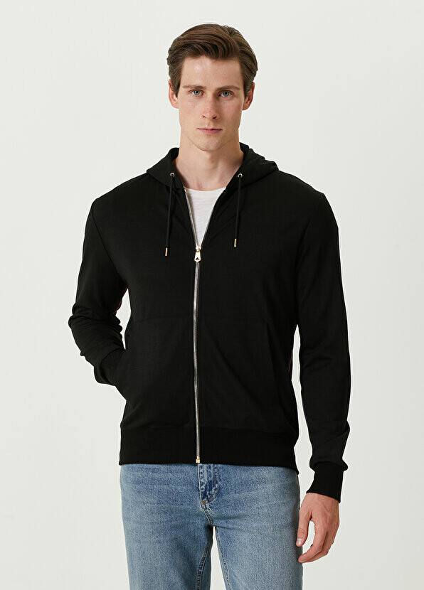 

Черный шерстяной свитшот с капюшоном Paul Smith