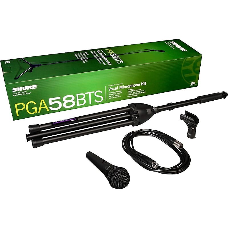 Кардиоидный динамический вокальный микрофон Shure PGA58BTS Performance Kit