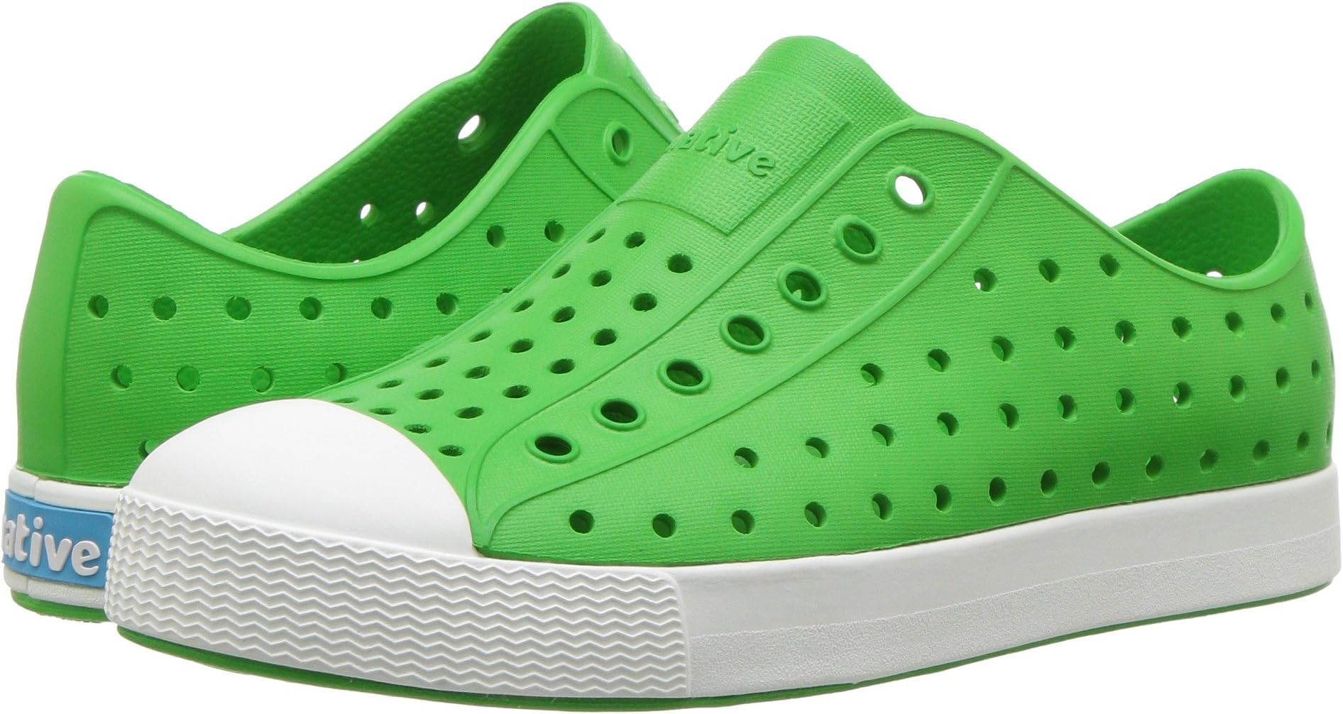 Кроссовки Jefferson Slip-on Sneakers Native Shoes Kids, цвет Grasshopper Green/Shell White