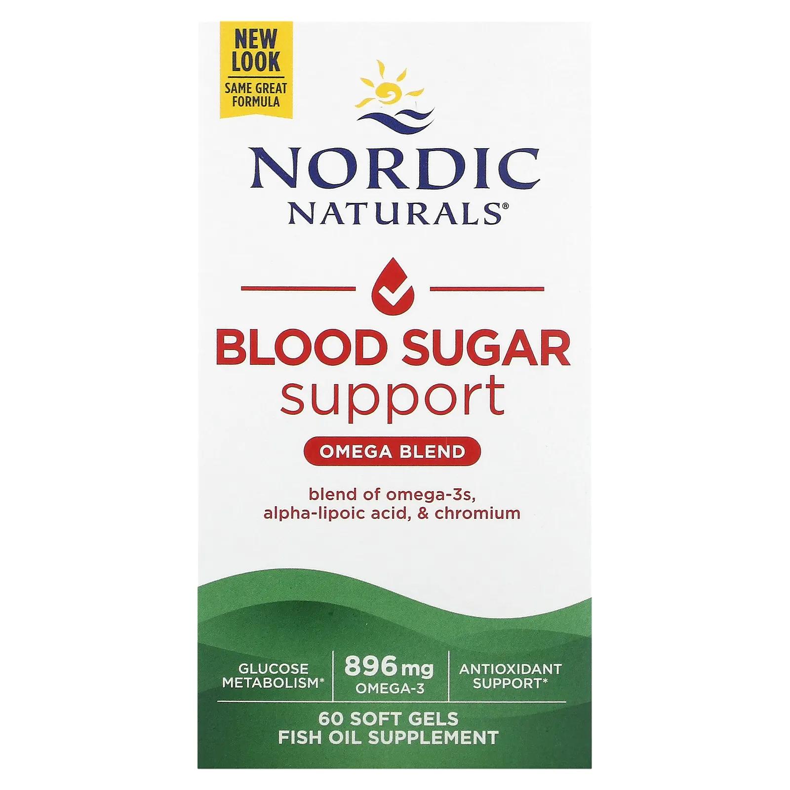 Nordic Naturals Omega Blood Sugar 1000 мг 60 мягких таблеток nordic naturals omega memory с куркумином 500 мг 60 мягких таблеток