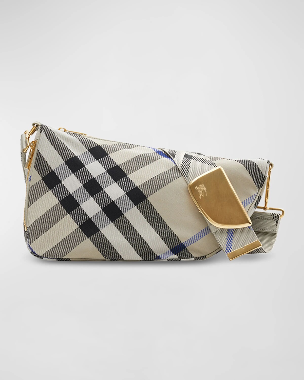 

Сумка через плечо в клетку Shield Burberry, цвет Lichen
