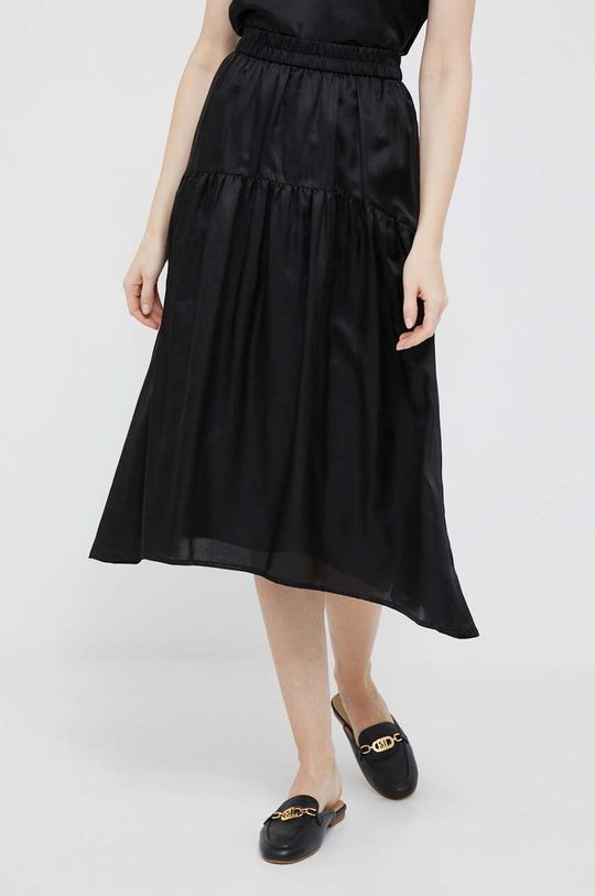 Плотная юбка с оттенком кашемира. DKNY, черный юбка dkny размер 176 черный