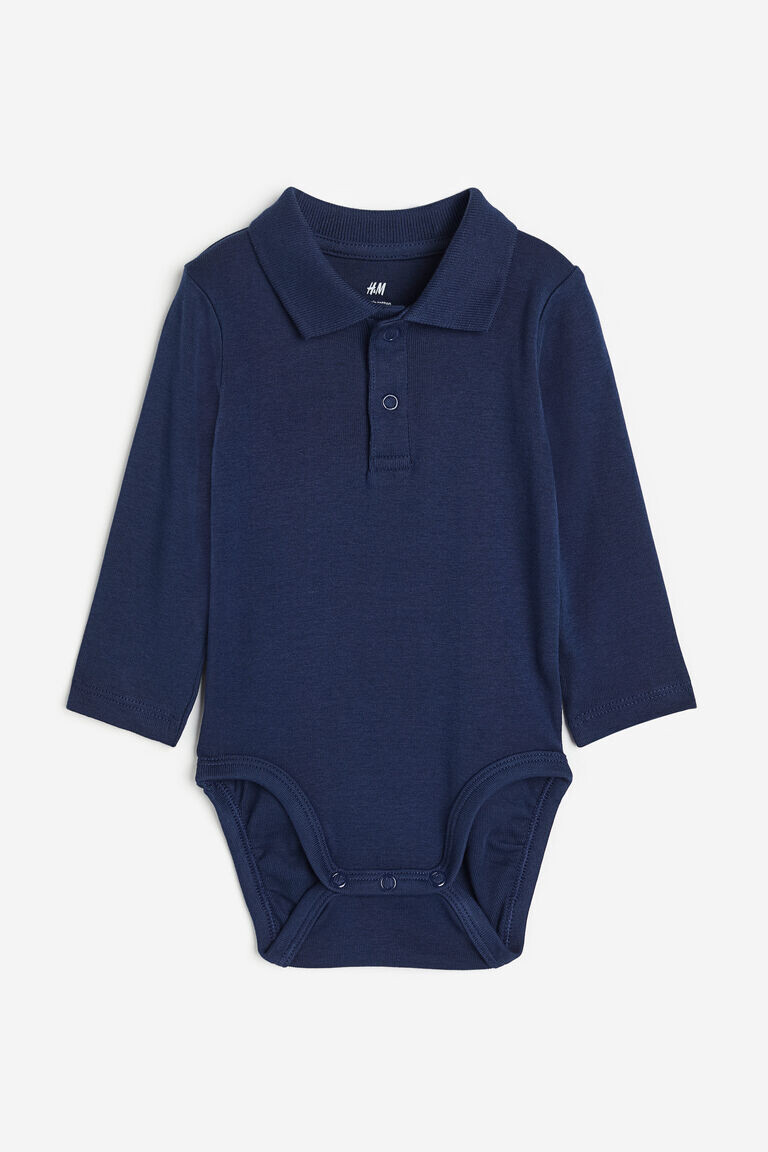 

Боди с воротником H&M, синий