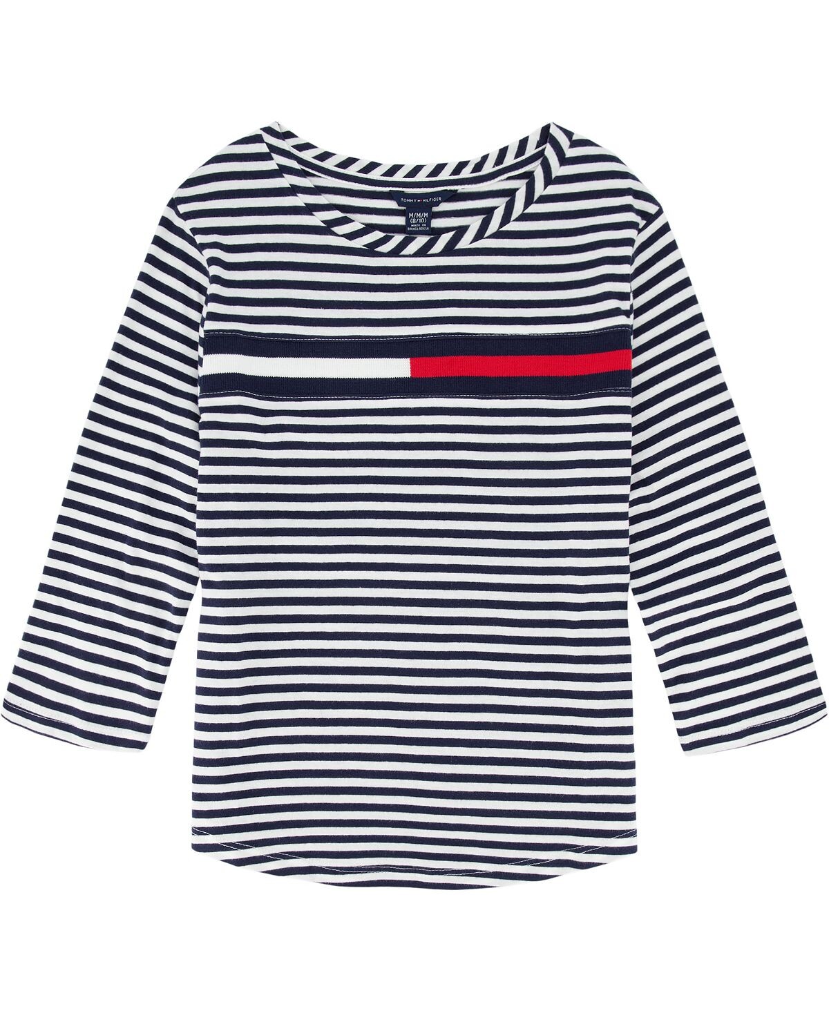 

Вязаный топ в полоску с флагом для больших девочек Tommy Hilfiger
