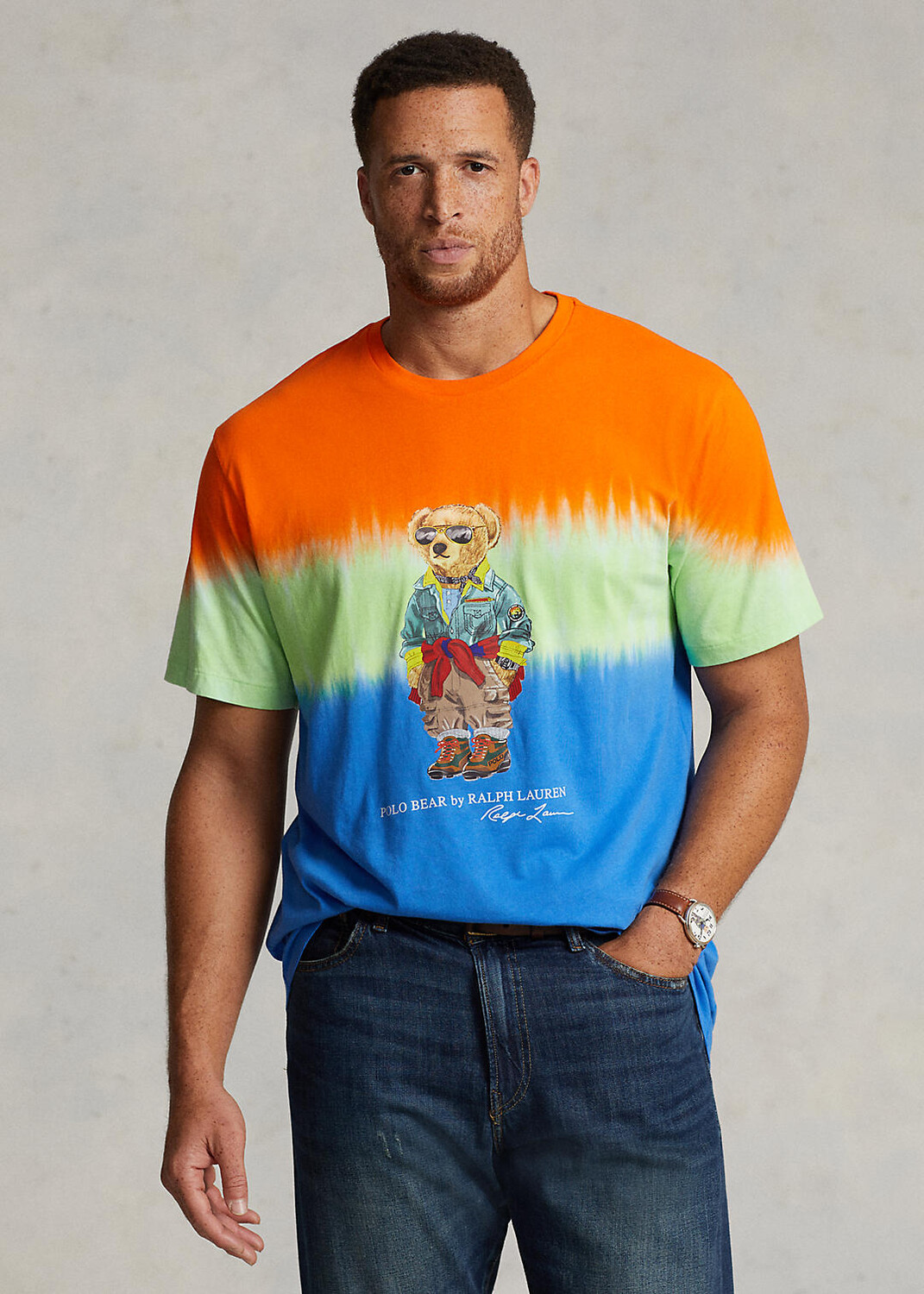

Футболка Polo Bear с принтом тай-дай
