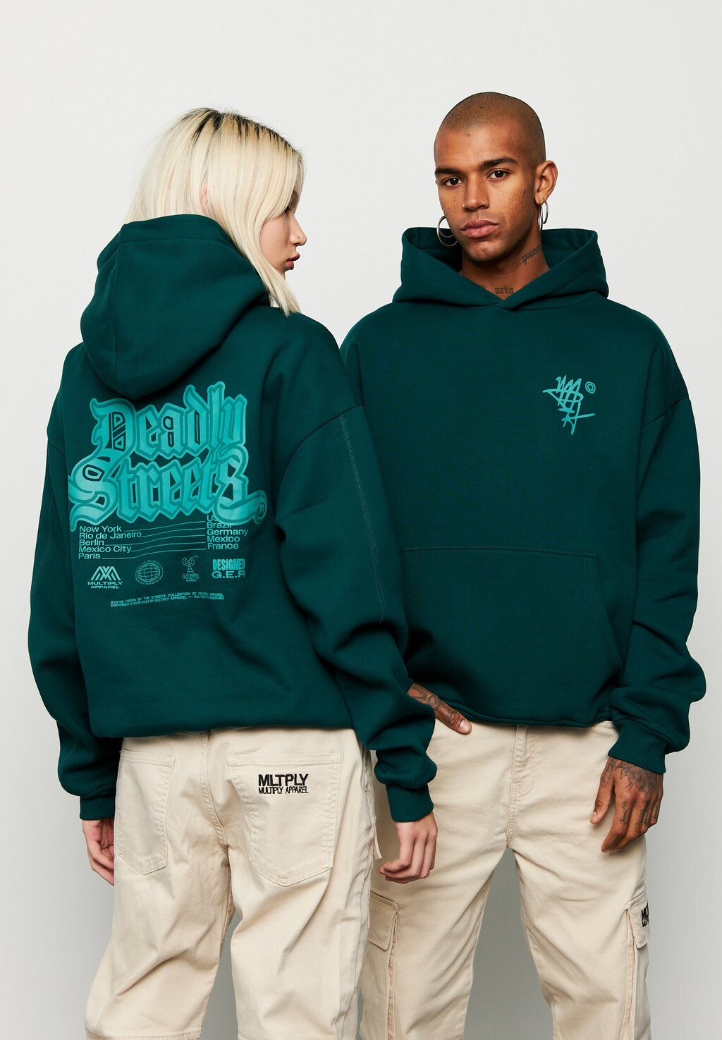 

Толстовка Oversize Deadly Multiply Apparel, цвет botanical garden