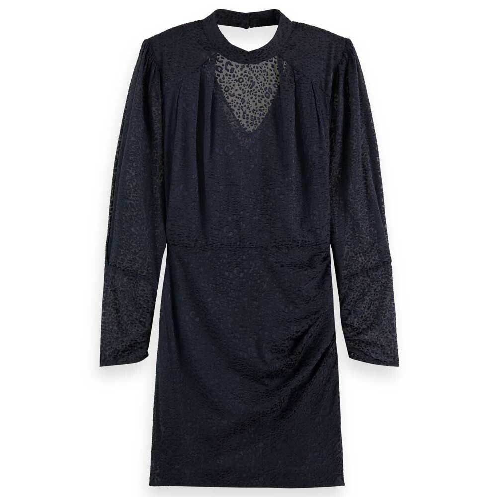 

Короткое платье Scotch & Soda Mock Neck Mini Long Sleeve, синий
